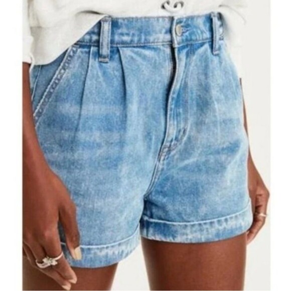 American Eagle Outfitters Light Blue High Waist Shorts - Picture 8 of 8